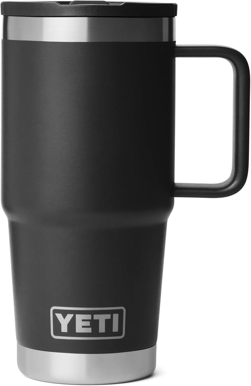 YETI كوب السفر رامبلر سعة 20 أونصة مع غطاء قشة قابل للطي - فولاذ مقاوم للصدأ، معزول بالفراغ، مقاوم للتسرب، مناسب لحامل الأكواب - Image 1
